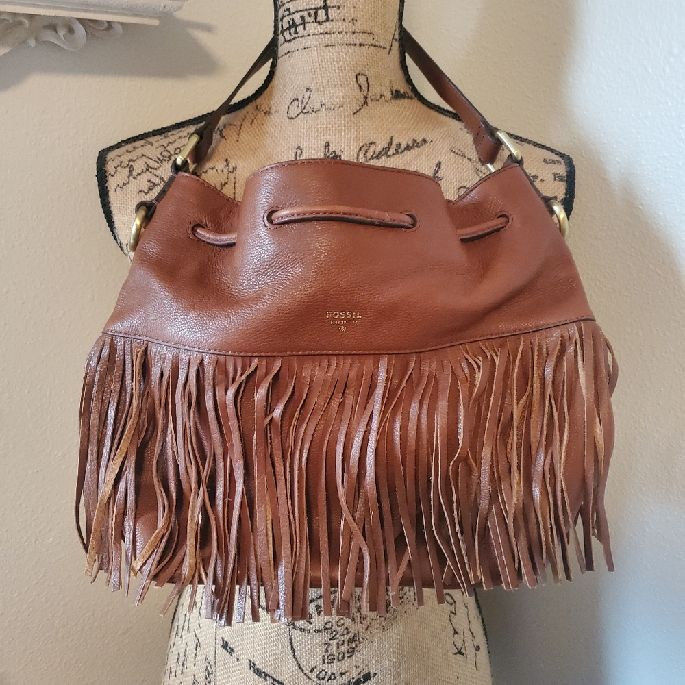 Fossil purse with fringe